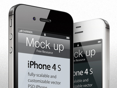 iphone 4s template psd mock-up (Freebie)