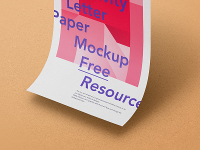 Gravity Psd Paper Mockup paper