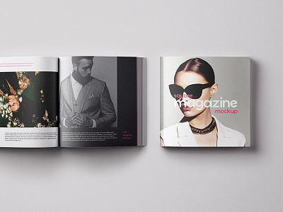 Free Square Psd Magazine Mockup