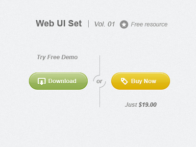 Rounded Psd Web UI Set (Freebie) button web buttons web ui