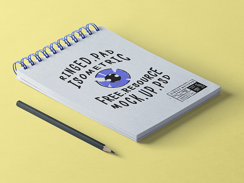 Download Free Psd Ringed Notepad Mockup by Pixeden on Dribbble