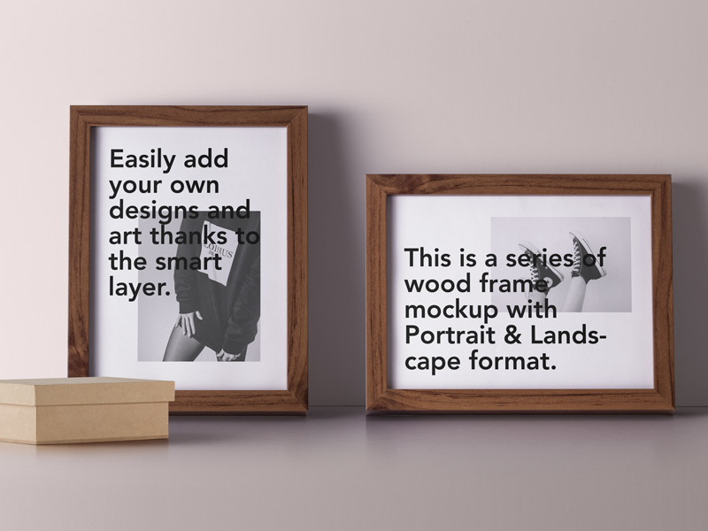 Download Free Psd Wood Frame Mockup by Pixeden on Dribbble