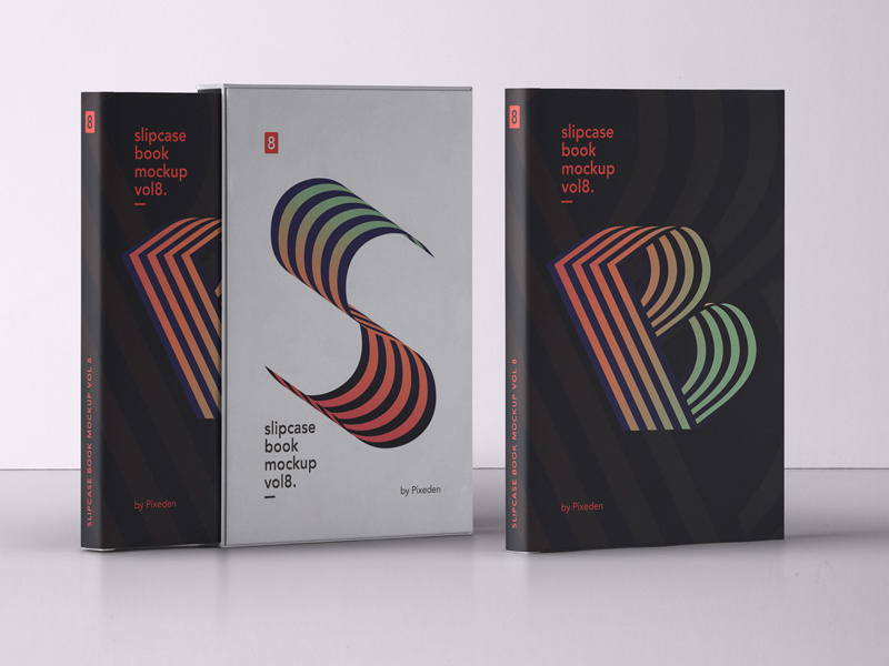 Free Psd Slipcase Book Mockup mockup book slipcase psd