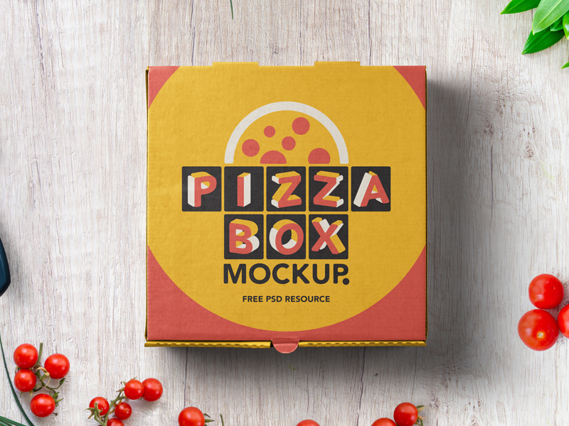 Download Free Psd Pizza Box Mockup Packaging by Pixeden on Dribbble