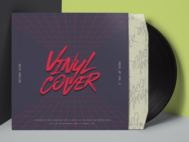 Download Free Psd Vinyl Cover Record Mockup by Pixeden on Dribbble