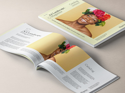 Free Psd A4 Landscape Magazine Mockup