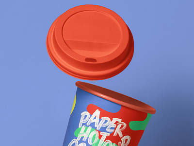 Free Gravity Psd Paper Hot Cup Mockup