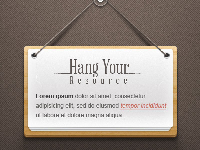 Hanging Note Sign Psd (Freebie) hanging note psd sign