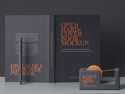 Free Open Hard Cover Book Mockup book cover hard mockup open