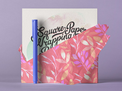 Free Square Paper Wrapping Mockup