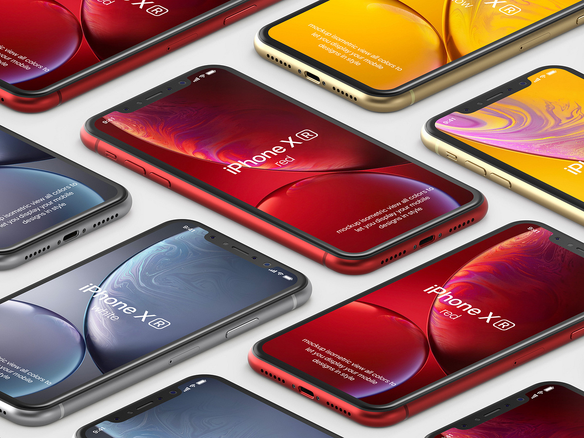 Free iPhone XR Psd Mockup Vol2 by Pixeden on Dribbble