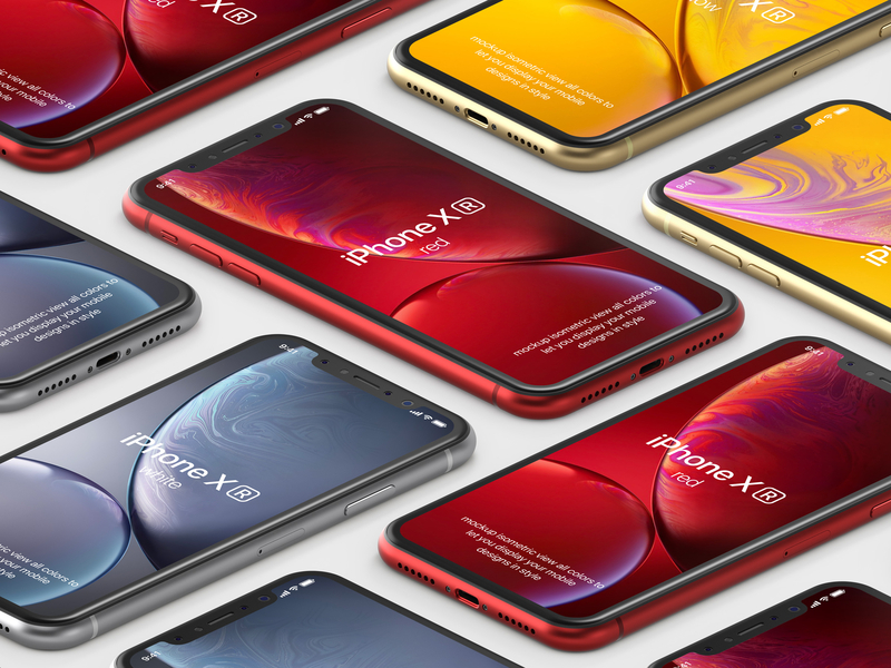 Download Free iPhone XR Psd Mockup Vol2 by Pixeden on Dribbble