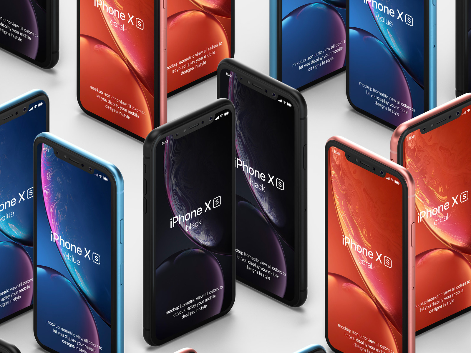 Download Free iPhone XR Psd Mockup Vol3 by Pixeden on Dribbble