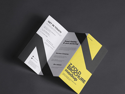 Free Z-Fold Psd Brochure Mockup brochure mockup tri fold brochure z fold