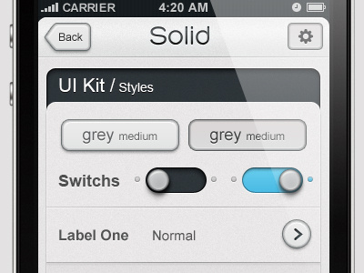 Solid iPhone App UI Kit Psd iphone app psd ui kit
