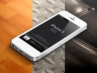 3D View White iPhone 5 Psd Vector Mockup by Pixeden on Dribbble