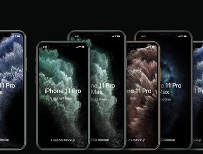 Psd iPhone 11 Pro Mockup Set