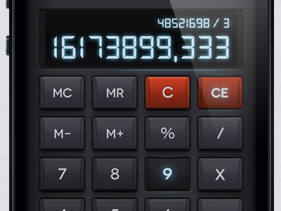 iOS Psd Calculator UI Kit calculator ios kit psd ui