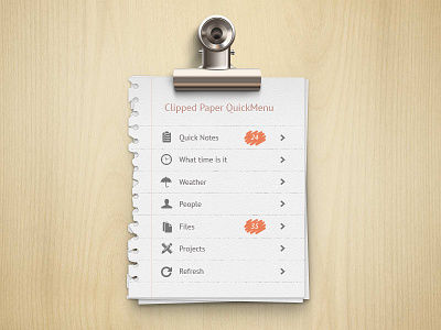 Psd Clipped Paper Menu clipped menu paper psd