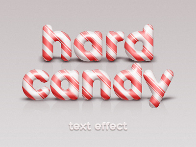 Free Psd Candy Cane Text Effect candy cane effect psd text