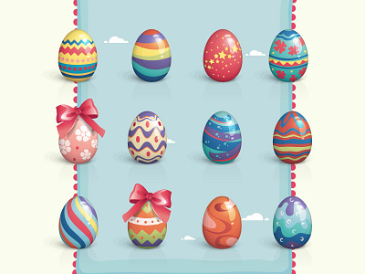 Free Vector Easter Eggs Set
