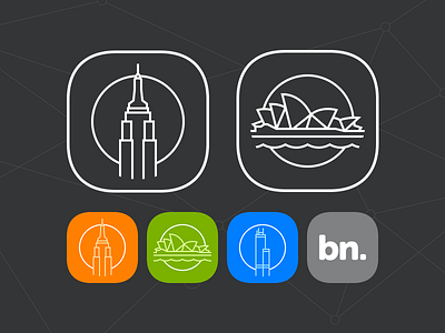 bn. city icons brand chicago city fesyuk icon illustration marco networks new york city nyc orange sydney