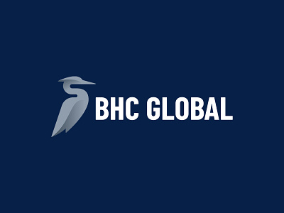 BHC Global bird blue heron brand branding design fesyuk heron illustration logo marco