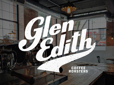 Glen Edith Throwback brand coffee cursive fesyuk hipster icons logo marco parlor pour roast script