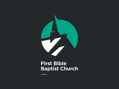 FBBC Logo baptist bible brand building church fesyuk gray green logo marco mark stylized