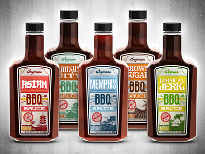 Wegmans BBQ Sauce Flavors barbecue bbq fesyuk illustration marco sauce smoky sweet wegmans wood