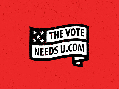 The Vote Needs U black brand campaign fesyuk flag illustration logo marco red register typography vote