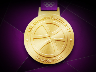 Olympic Gold Medal Finals brand fesyuk games gold illustration lines logo london marco medal olympics purple