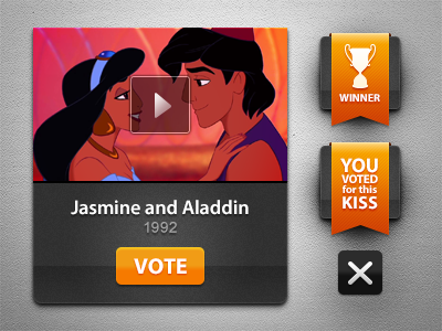 Jasmine & Aladdin Ui aladdin close fesyuk grey jasmine kiss marco orange trophy ui ux video vote