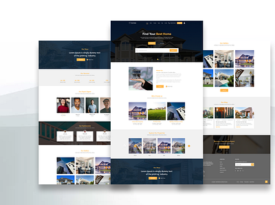 Real Esatate Landign Page adobe xd house properties landign page real estate ui ux design webpage website