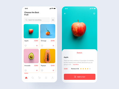 Fruit Mobile App UI Design