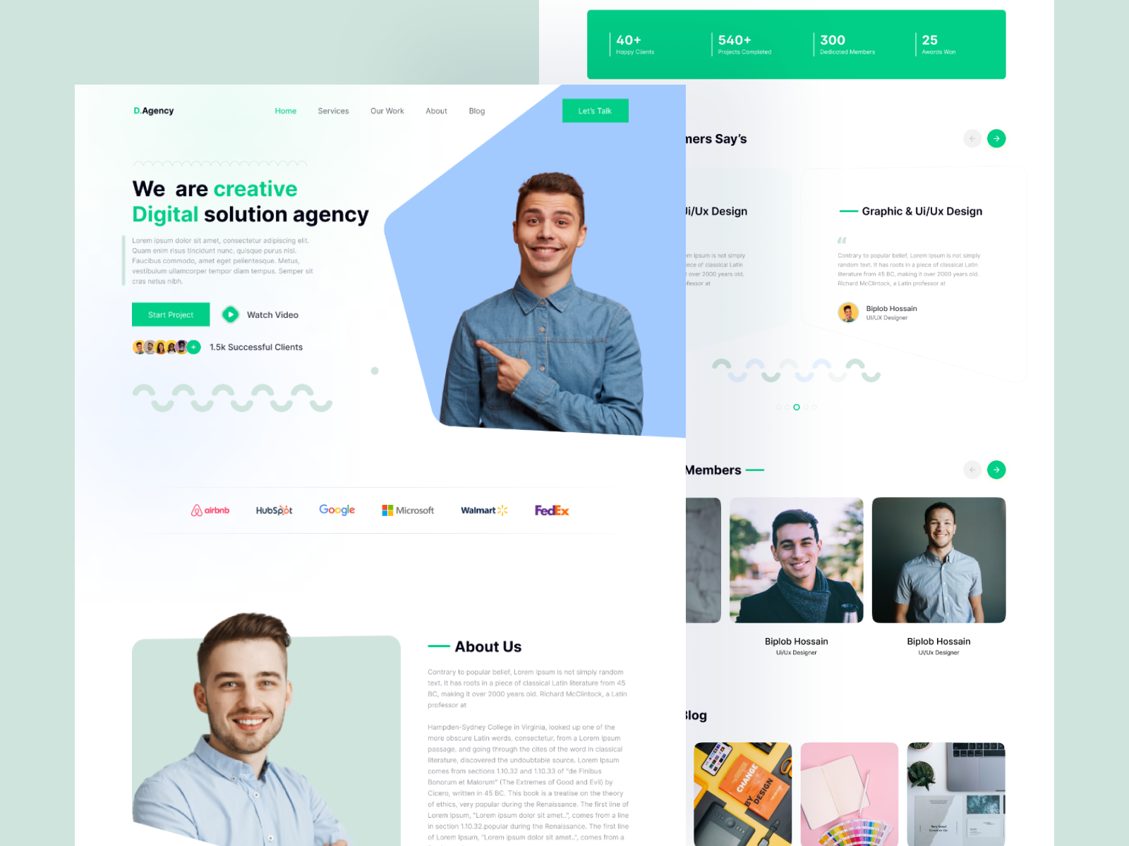 Digital Agency Landing page Design by Md Biplop Hossain on Dribbble