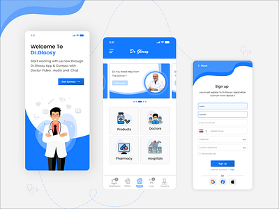 Dr. Gloosy adobe photoshop adobe xd animation design graphic design mobile mobile app ui uiux