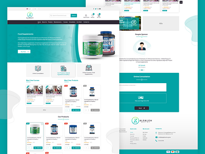 ALSALEH NUTRI adobe photoshop adobe xd animation design ui uiux web design