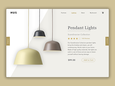 Furniture Store Product Page Concept