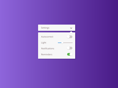Drop down app clean dailyui design dropdown minimal settings toggle button ui ux