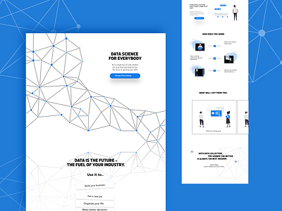 Data Science for Everybody - Landing Page clean data science design landing page minimal ux