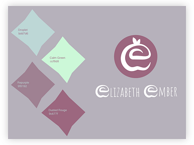 Elizabeth Ember Branding author brand branding branding and identity color scheme colors flat logo