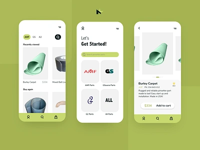 E-commerce App for Bowling Parts app clean e commerce e commerce app flat get started minimal product page ui