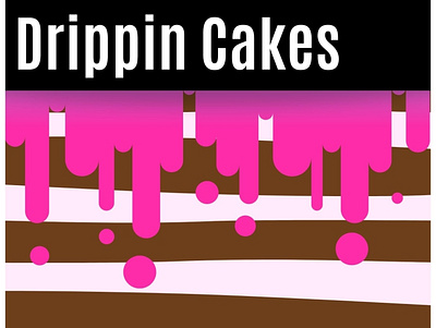 Drippin Cakes 2020 black branding cake cakery cakes canva clouds cream design designer drip dripping graphicdesign illustration logo shadow