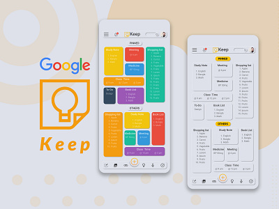 Google Keep App Concept Design app design design ui ux