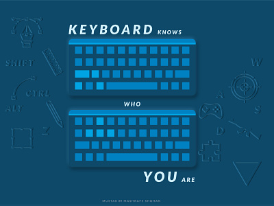 Keyboard Knows Who You Are Illustration art design drawing illustration vector