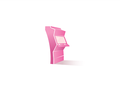 Flipper arcade branding fliper fliperama games logo pink play