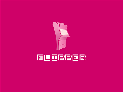 Flipper arcade branding fliper fliperama games logo pink play