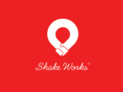 Shake Works app branding flat logo service work