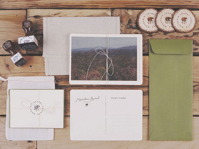 Mountain Laurel Brand Identity brand identity branding chalets collateral logo stamps stationary tennessee